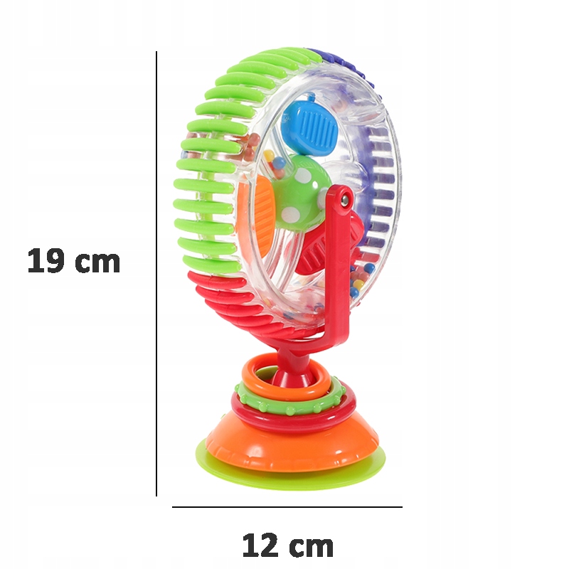 MŁYNEK KOŁOWROTEK PRZYSSAWKA ZABAWKA SENSORYCZNA GRZECHOTKA DIABELSKI MŁYN Wiek dziecka 6 m +