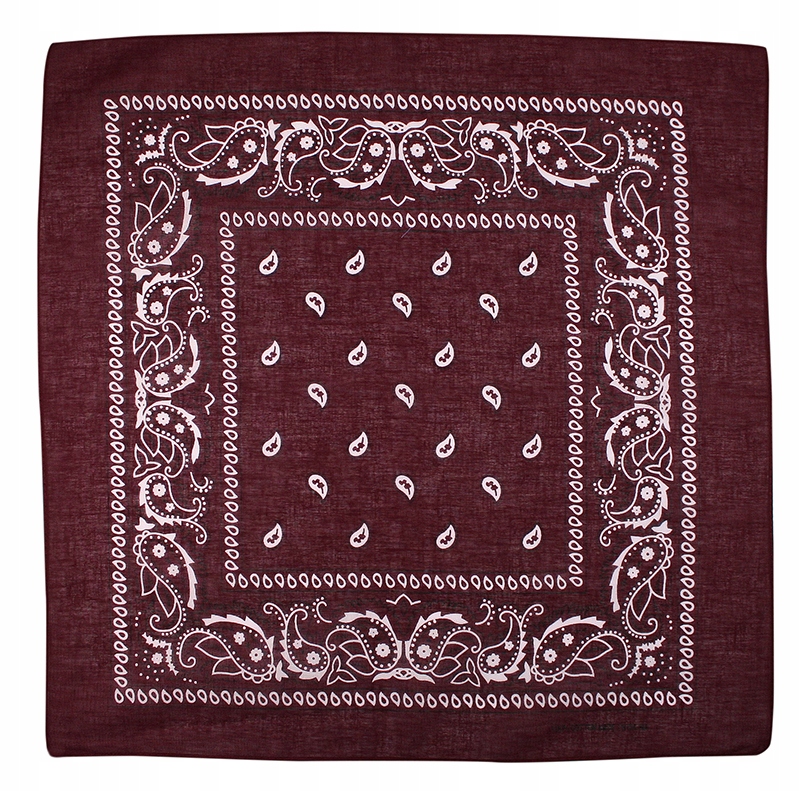

Bawełniana Bandana, Bandamka Bordowa Paisley