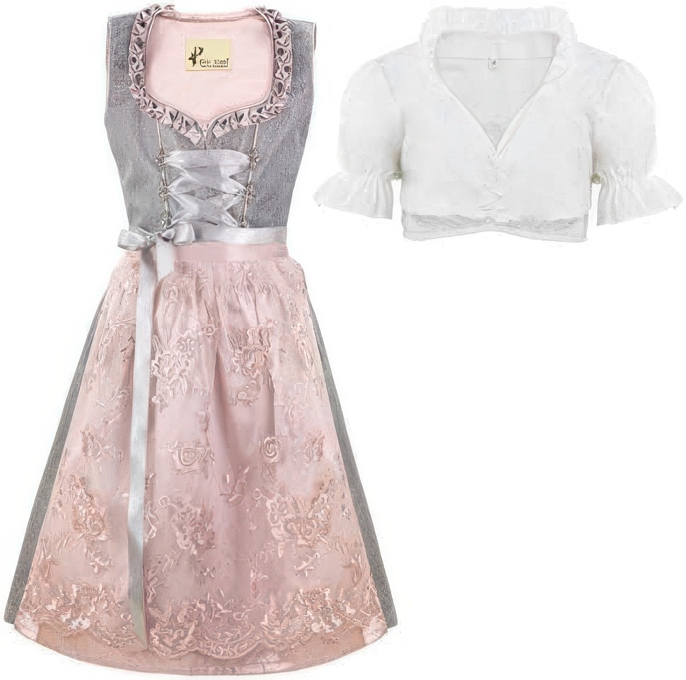 Šaty Dirndl s krajkovou zástěrou Oktoberfest 164