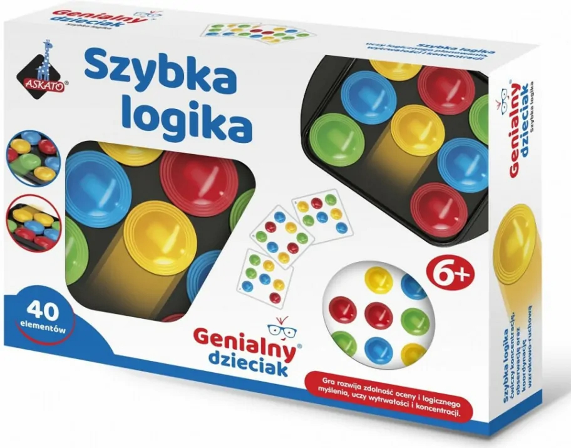 Genialny dzieciak Szybka logika Askato 40 el. Marka Askato