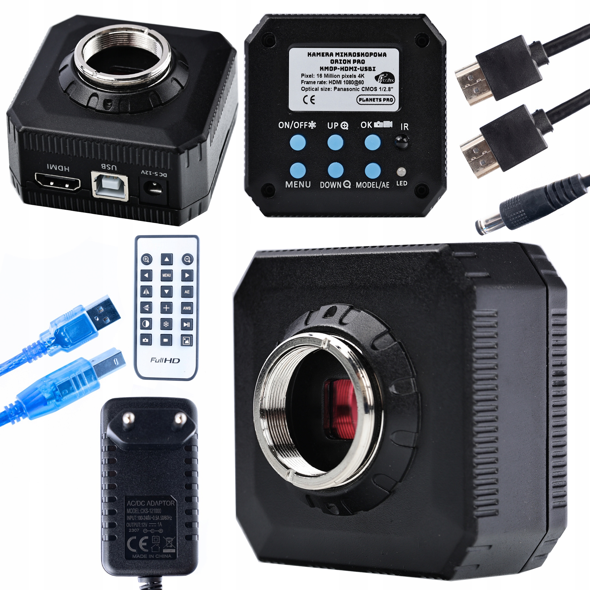 Kamera Pro Digitální Stereoskopický Mikroskop C-mount Cmos 16MP 4K Panasonic