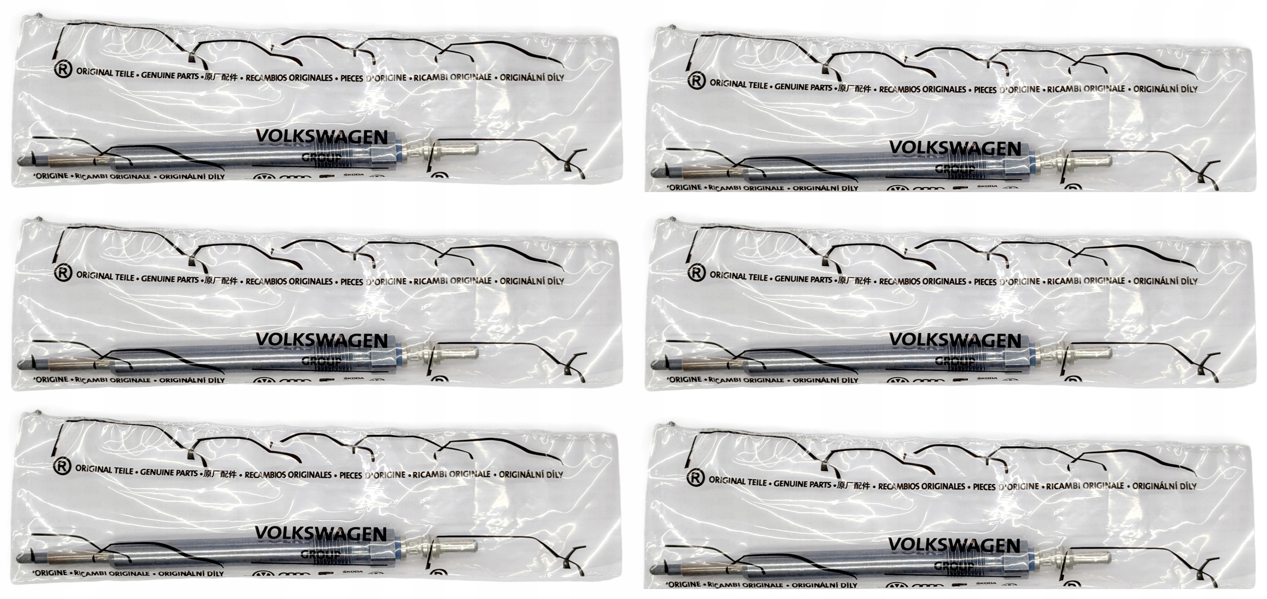 6x NOWE ORYGINALNE ŚWIECE ŻAROWE VW AUDI 3.0 TDI 059963319T