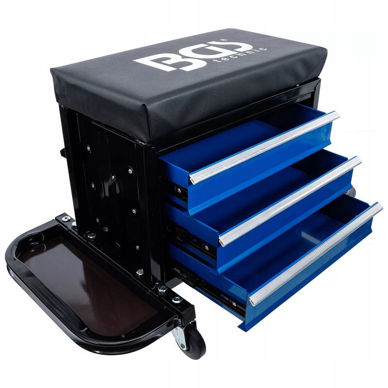 Dílenská stolička na kolečkách se 3 zásuvkami, Bgs 2859