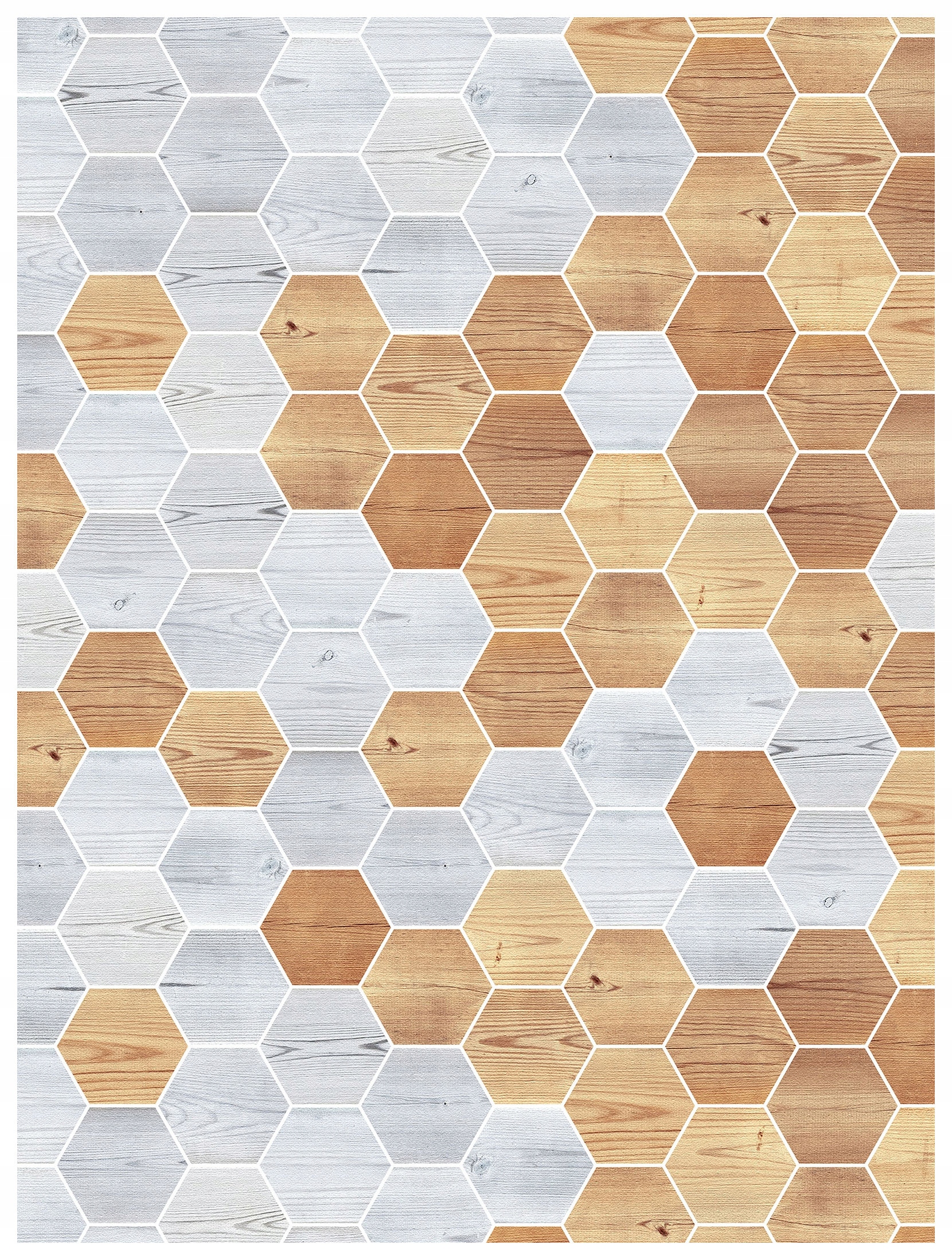 Fototapeta Dřevěné šestiúhelníky Geometrické včelí plástve 184x254 lepidlo