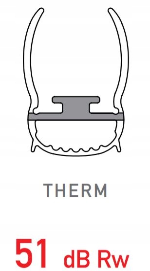 USZCZELKA OPADAJĄCA ACOUSTIC PLUS 930mm Szerokość produktu 1.5 cm