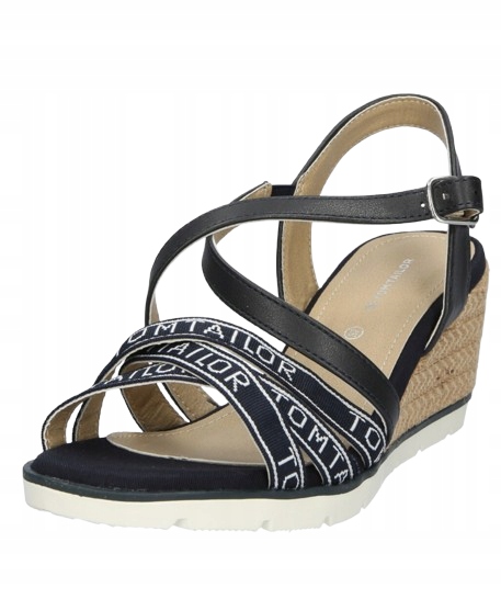 Tom Tailor Modré Espadrilkové Sandály S Mašličkou Na Klínku 37 J_a