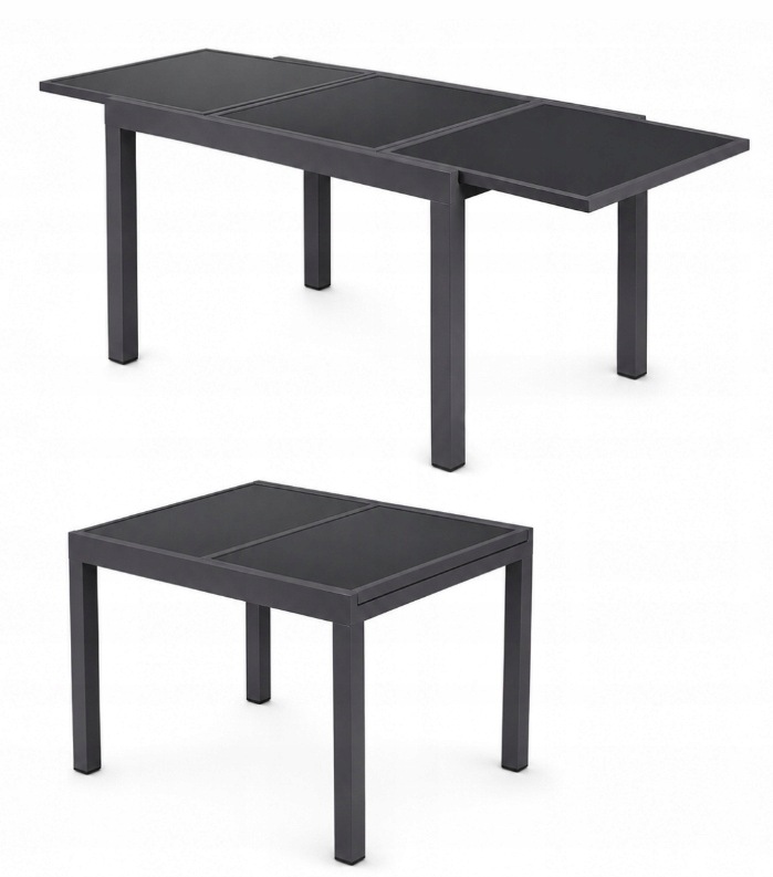 Stół prostokątny rozkładany Livarno 180 x 89 x 75cm antracyt
