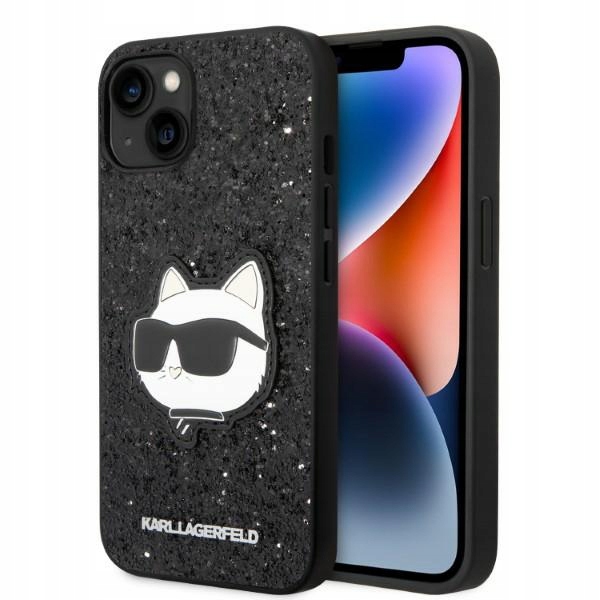 Etui Karl Lagerfeld do iPhone 14 Plus 6,7" czarny/black hardcase Glitter Ch
