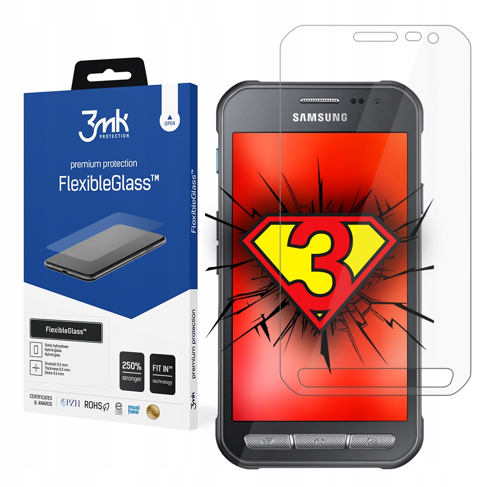 

Do Samsung Galaxy Xcover 3 Szkło 3mk FlexibleGlass