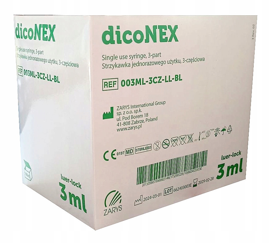 Шприц 3 шт 3 мл luer lock 100 шт.