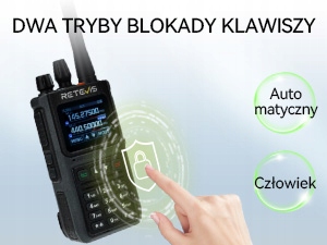 Retevis C1 krótkofalówka Dwuzakresowy, Profesjonalne Walkie-Talkie, IP67,5W Wyświetlacz z podświetleniem