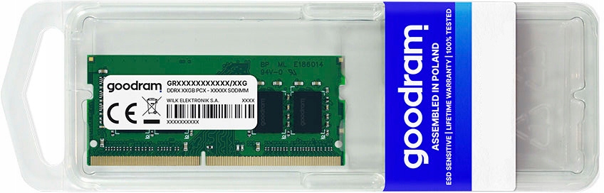 

Pamięć Ram 2GB DDR3L So-dimm GoodRam 1600MHz 12800