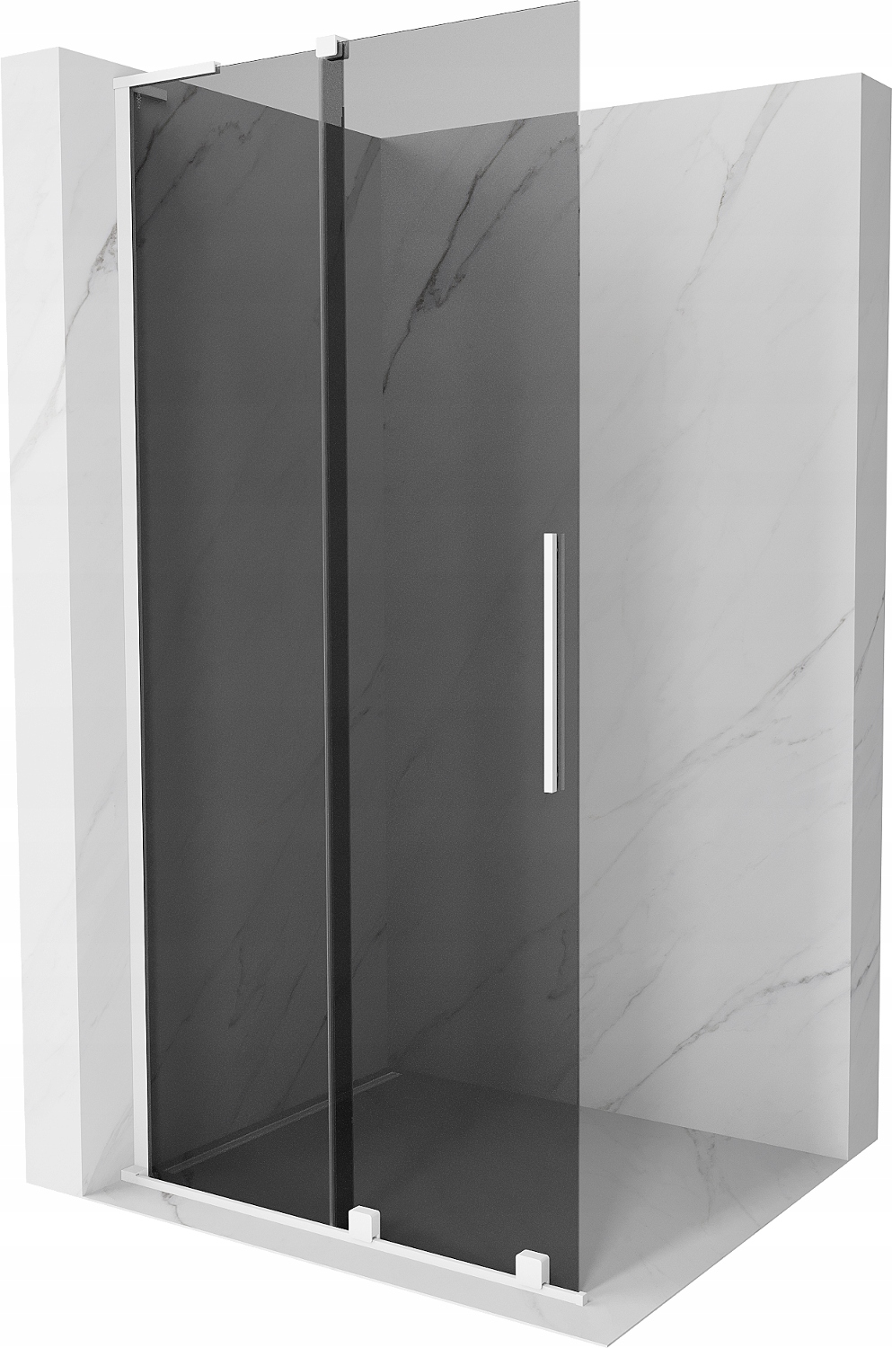 Mexen Velar L sprchová stěna Walk-in, 90x200, grafit, bílá, 8mm
