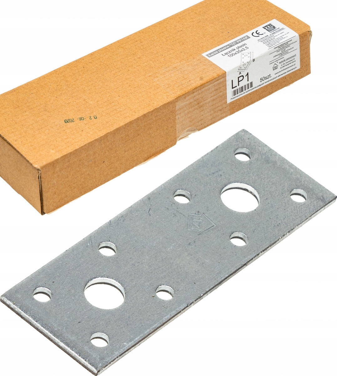 

50x Łącznik ciesielski 100x35 2,5mm płaski ŁP1