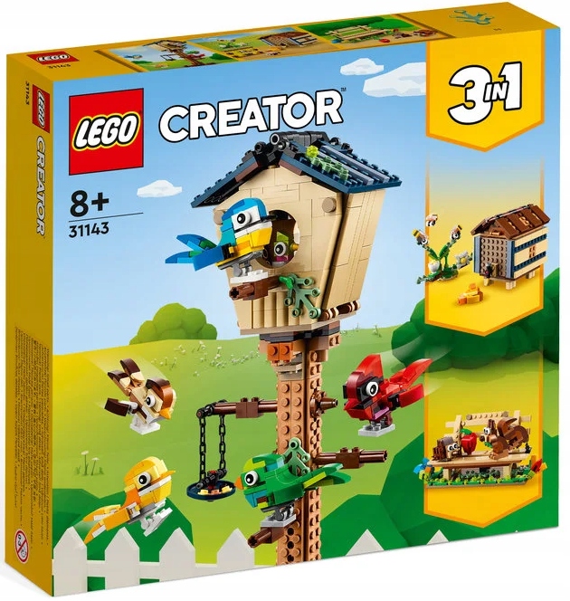 Lego 31143 Creator 3V1 Budka Pro Ptáky Zvířata Na Lavičce V Parku Úl