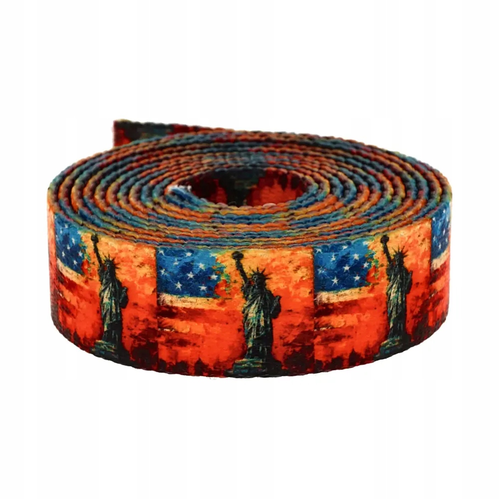 Popruh s potiskem Sublimace Flame Usa 48 m hladká 1,7 mm 37 mm