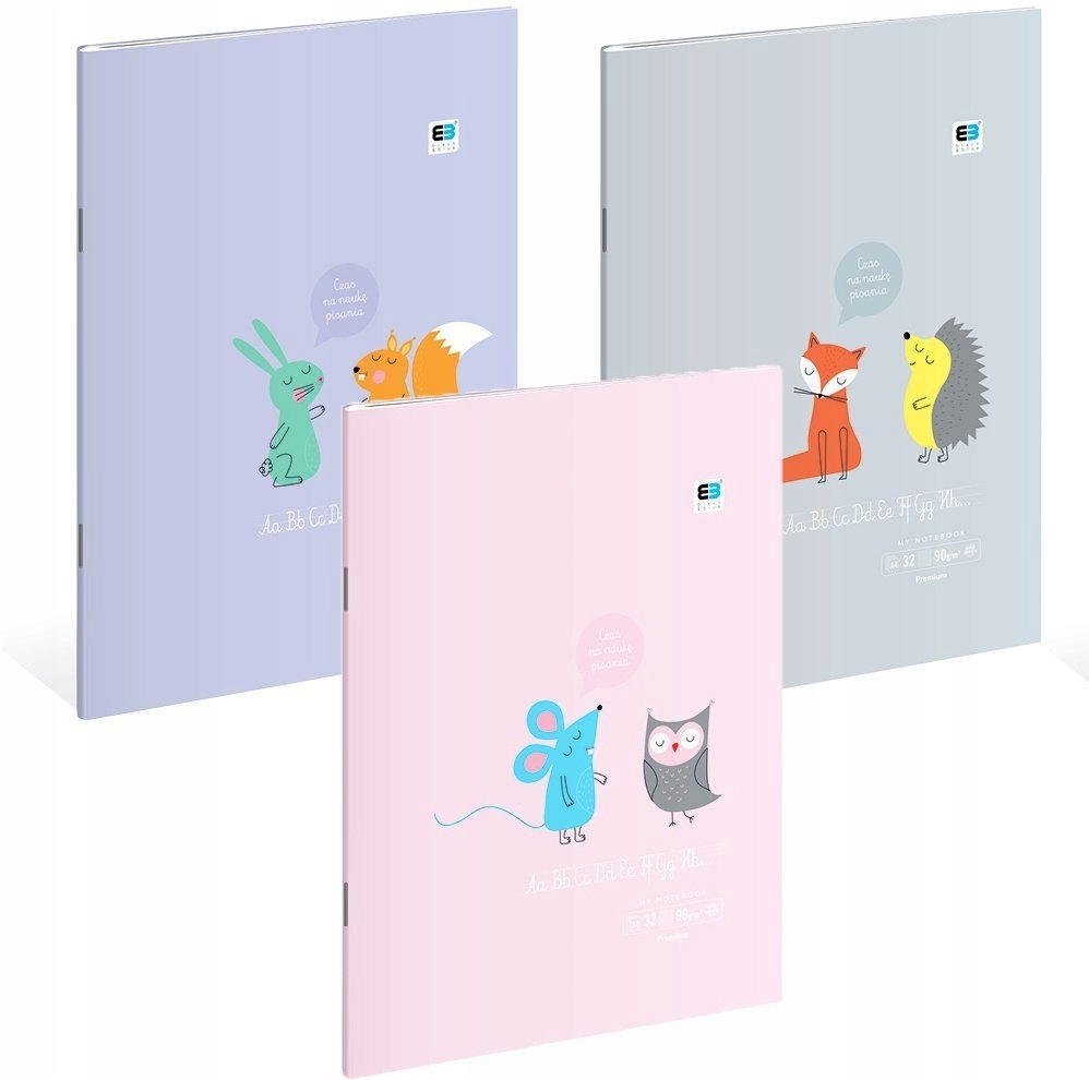 

3x Zeszyt A4 W Kolorową Linię 32 Bb Pastel MIX