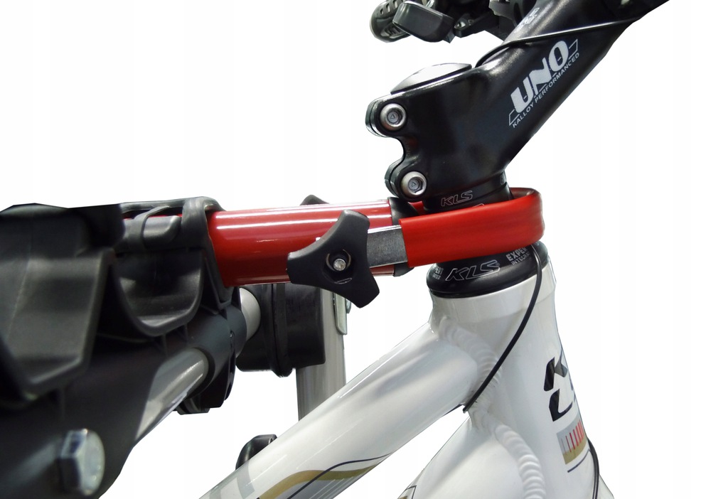 Adapter do montażu damki na platformie wieszaku rowerowym rozpórka poprzecz Model Doae