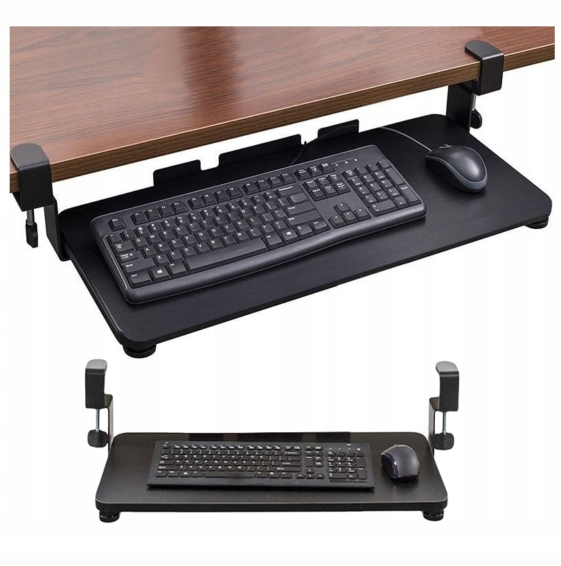 Polička Pod Klávesnici Šuplík Výsuvná Podložka Na Psací Stůl Černá