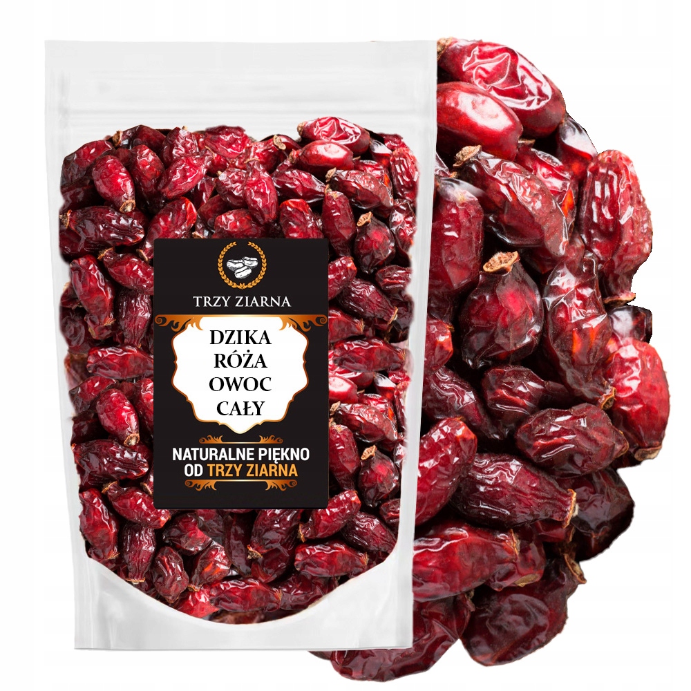 Dzika Róża Owoc Cały 200g całe owoce dzikiej róży źródło witaminy C