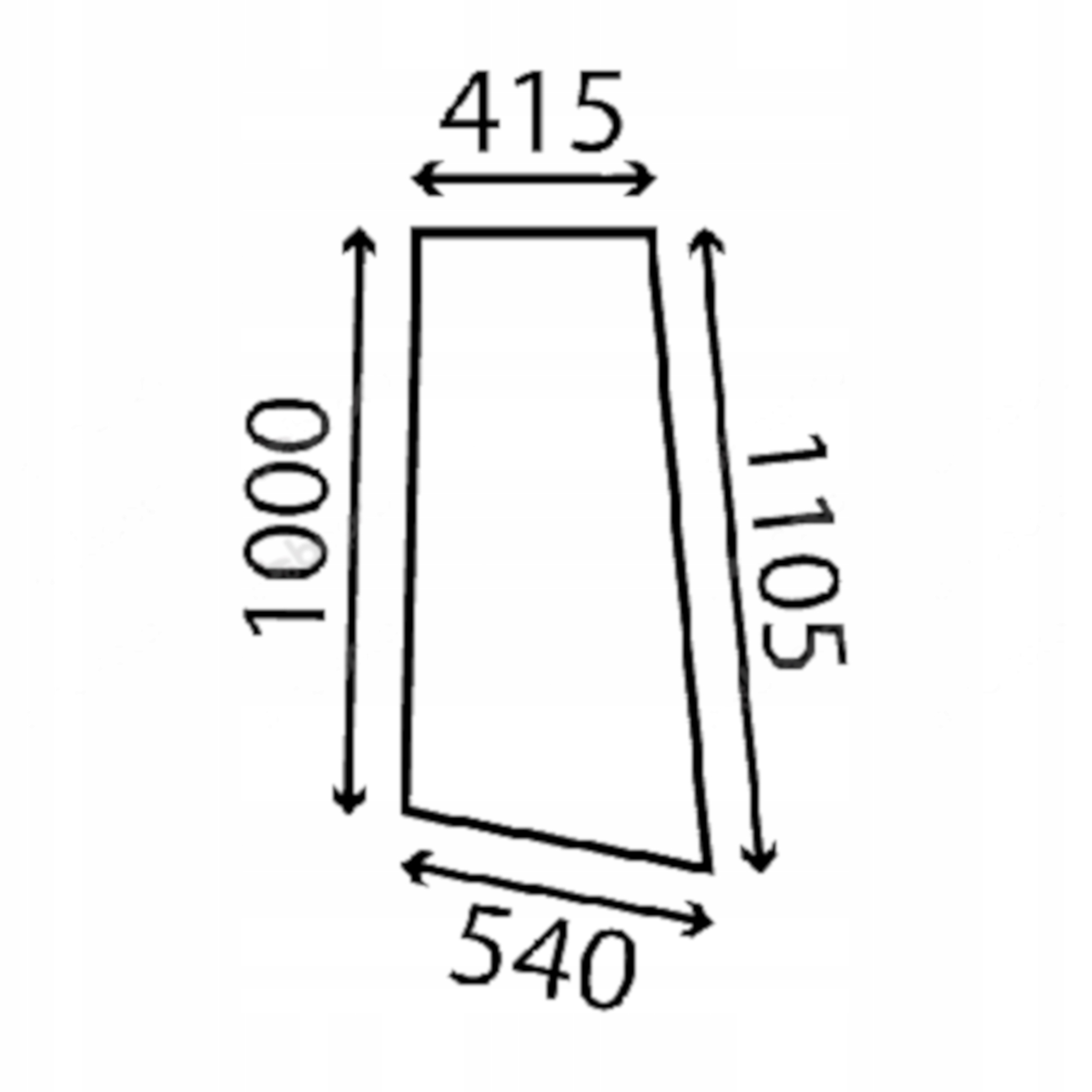 sklo Jcb boční levé 827/20393