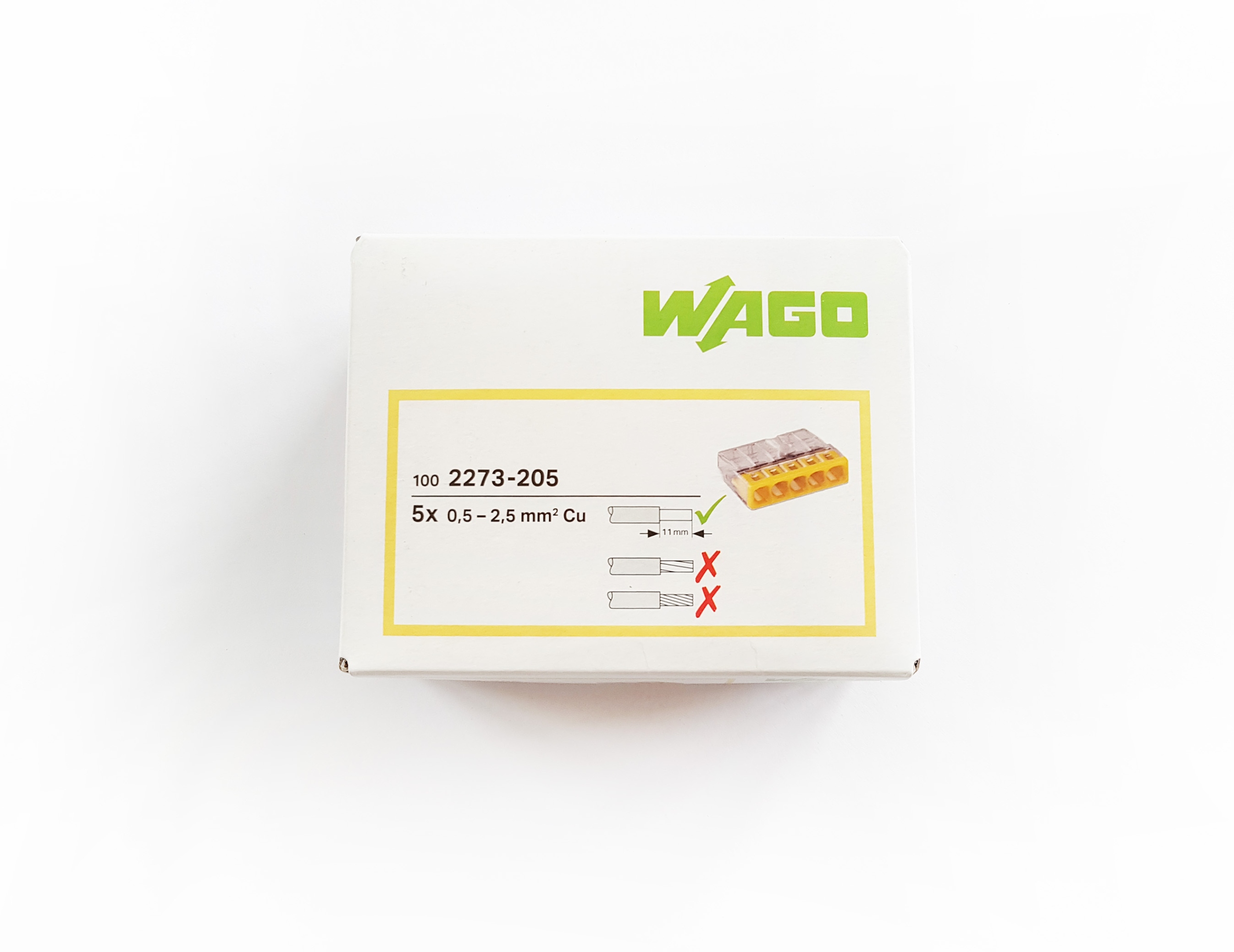 

Wago Szybkozłączki Złączki Na Drut 5x2,5 100SZT
