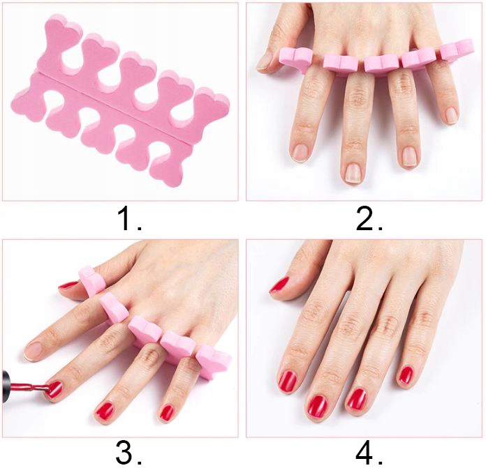 Separator Palców Separator Do Pedicure Piankowy Separator Pedicure 1xPara Kolor dominujący odcienie niebieskiego