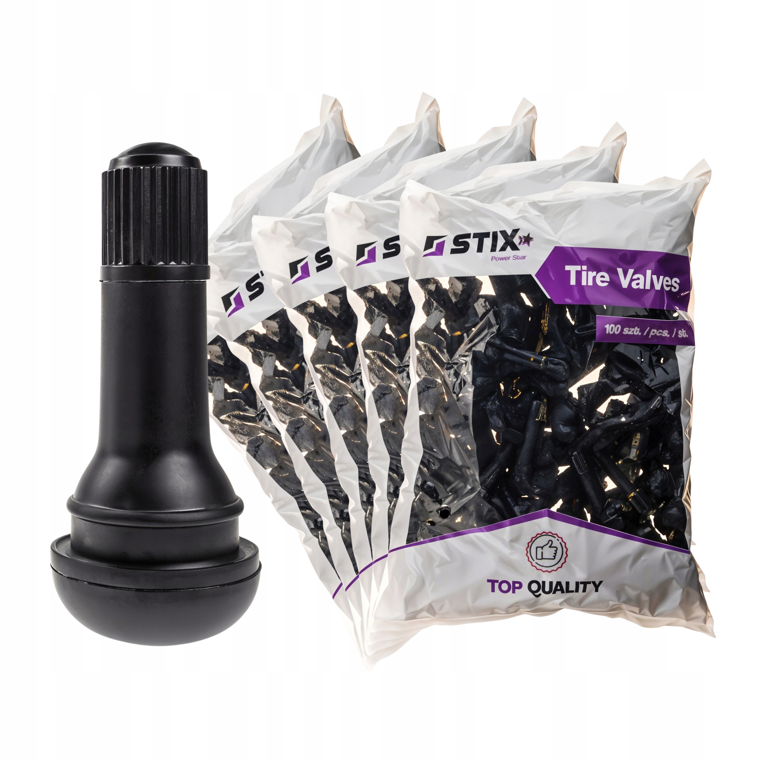 Ventilky Bezdušové Pro Ocelové A Hliníkové Ráfky TR413 Stix 500KS