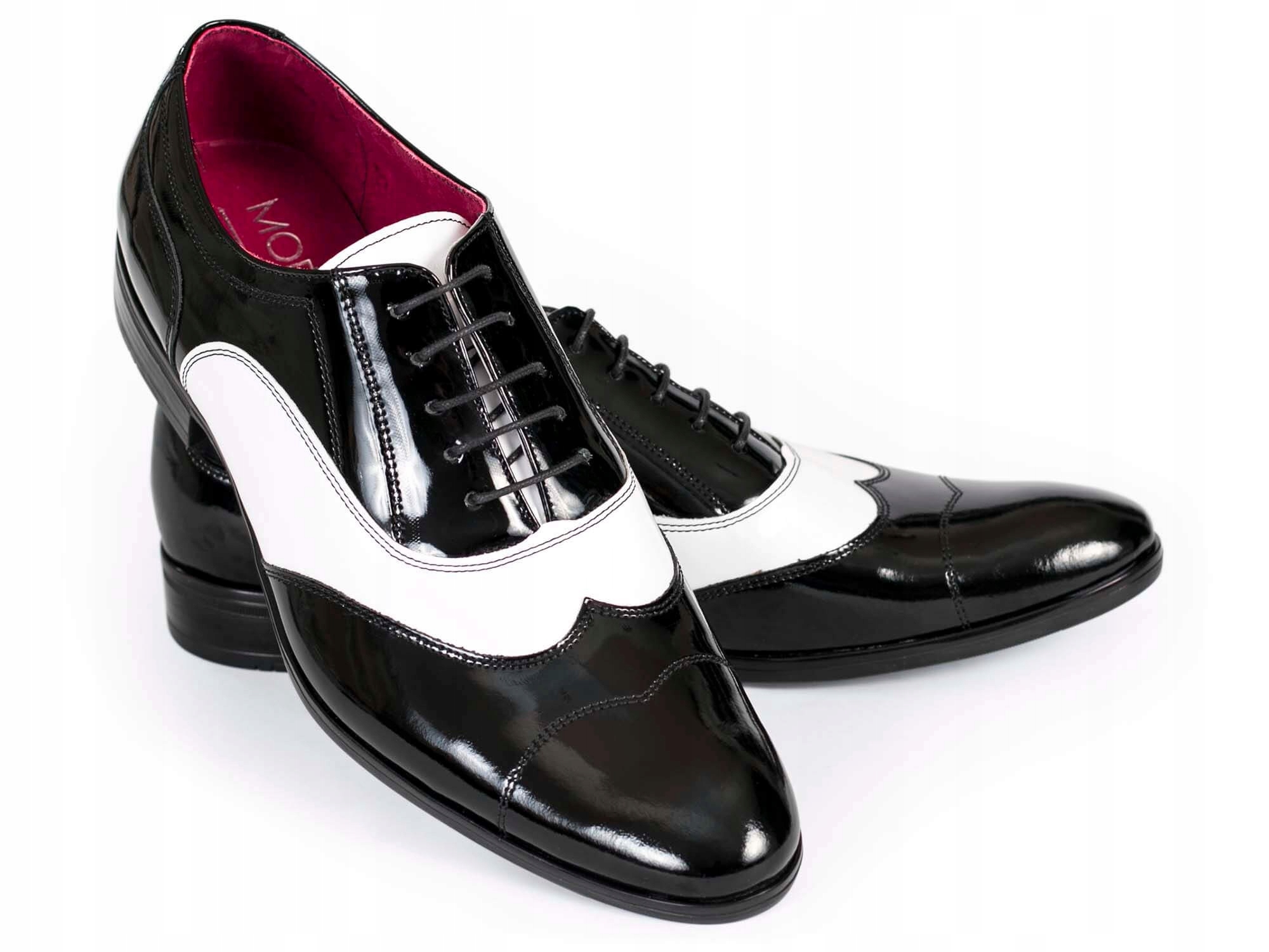 Czarne lakierki męskie Buty ślubne T25 Modini r.39