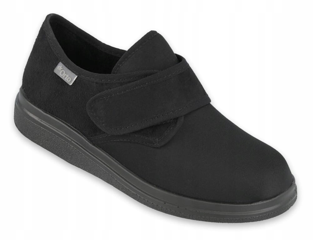 Damskie Buty Ortopedyczne Obuwie Zdrowotne Haluksy Kapcie Dr Orto Czarne 40