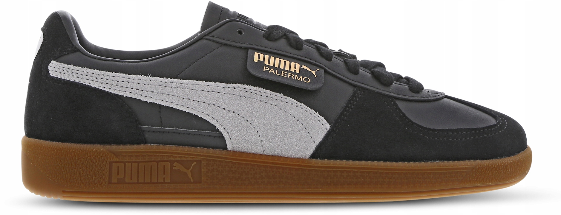 Pánské sportovní boty Puma Palermo 39646403 černé kožené 42.5