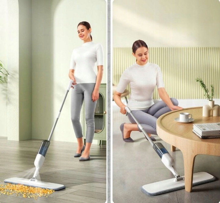 MOP PŁASKI ZE SPRYSKIWACZEM + 3X WKŁADY MIKROFIBRA DO MYCIA PODŁOGI DŁUGI Rodzaj mop