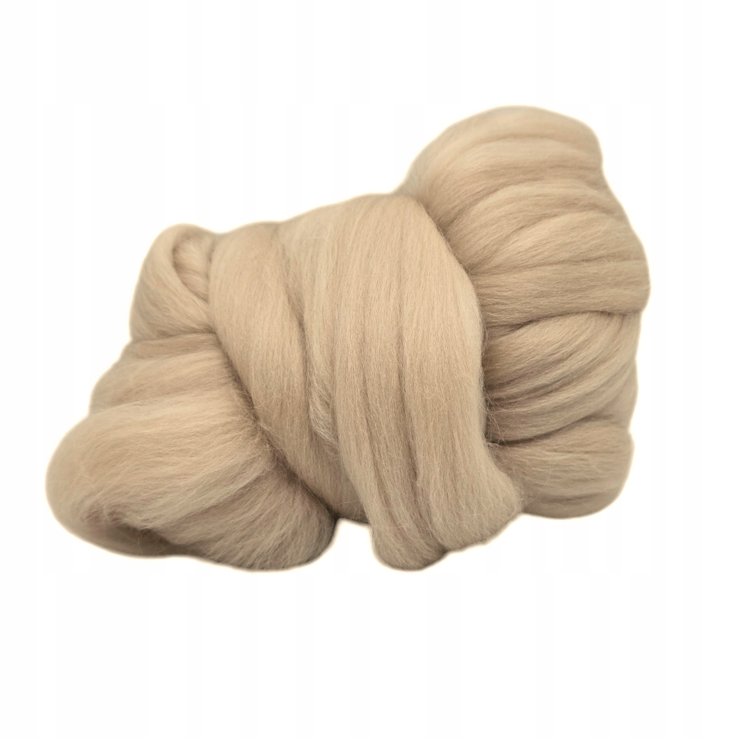 Česací vlna na plstění macramé Merino 22-24mic Světle Béžová 500g