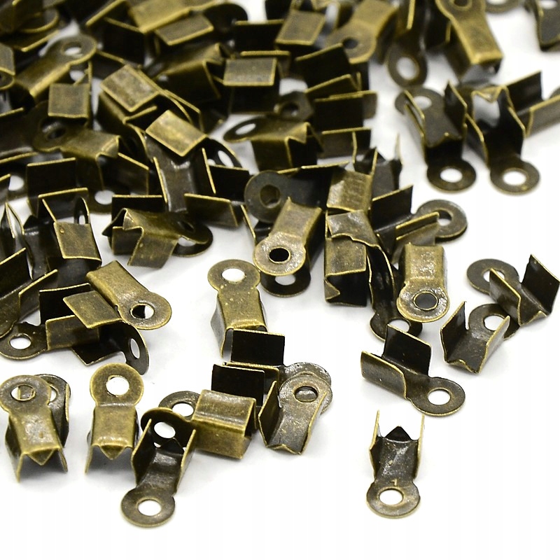 Końcówka zakończenie sznurka 9x3mm 50szt Złoty Ant