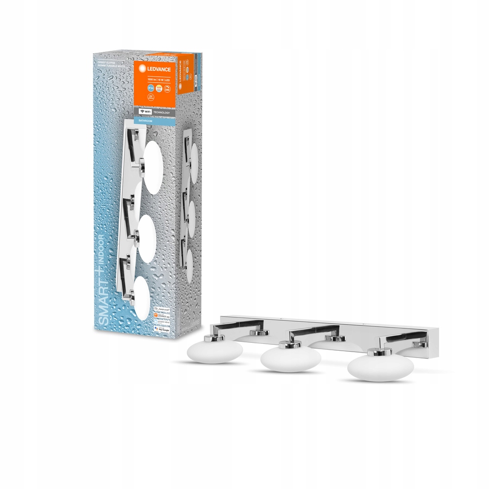 Stropná lampa Led kúpeľňové svietidlo 18W 1200lm Cct Strieborná Smart+ WiFi
