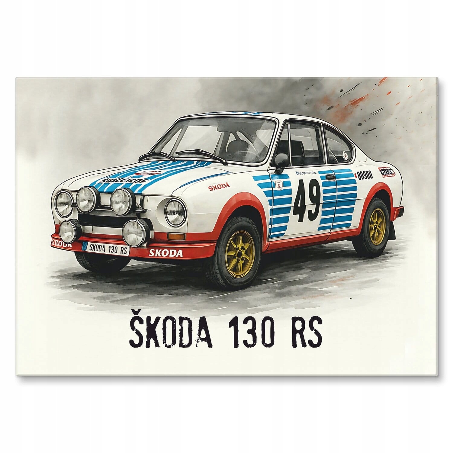 Plakát na zeď Plech dekorace obraz dárek auto Škoda 130 Rs