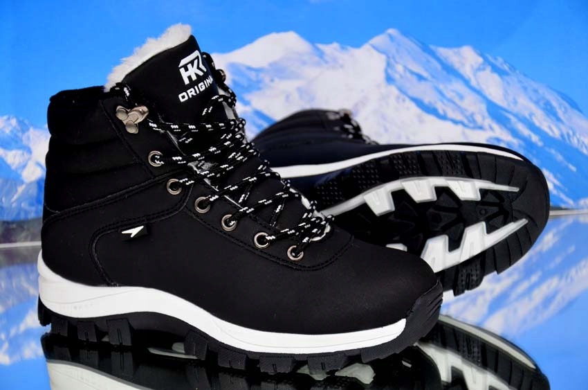 BUTY ZIMOWE OCIEPLANE ŚNIEGOWCE TREKINGOWE W GÓRY TURYSTYCZNE TRAPERY HR BL Długość wkładki 24.9 cm