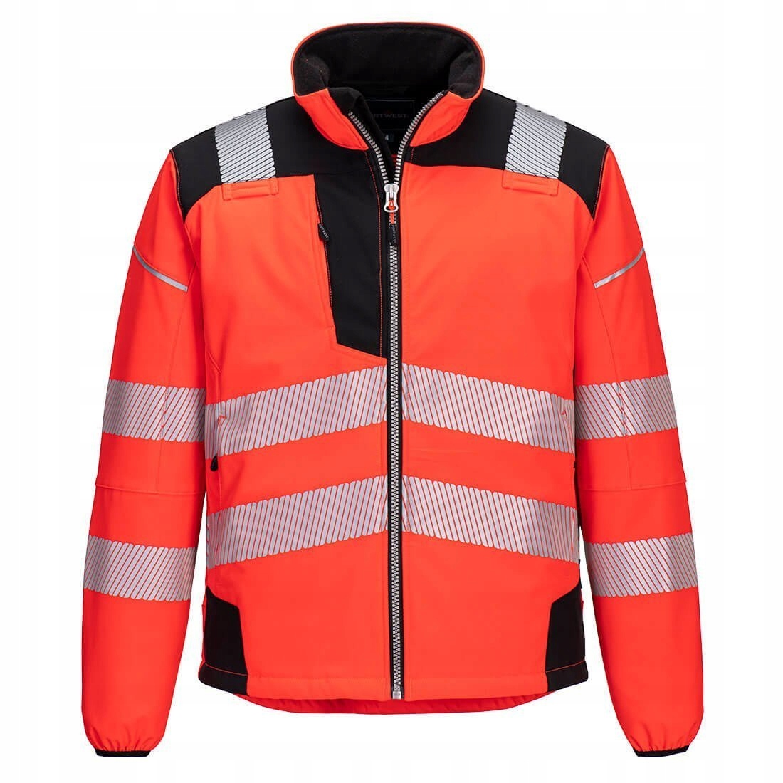 Výstražný softshell PW3 Červený/Černý vel. L