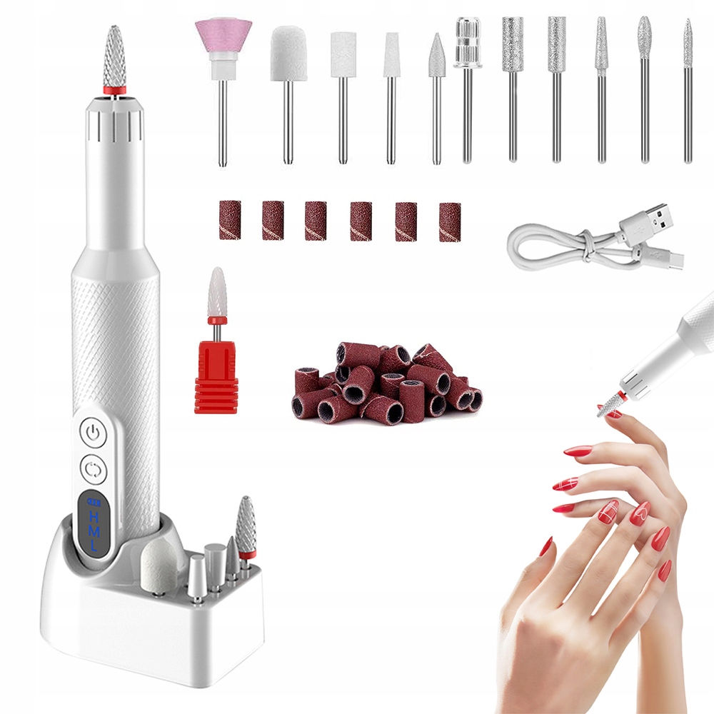 Profesionální Bruska Na Nehty Manikúra Sada 20000RPM Bezdrátová