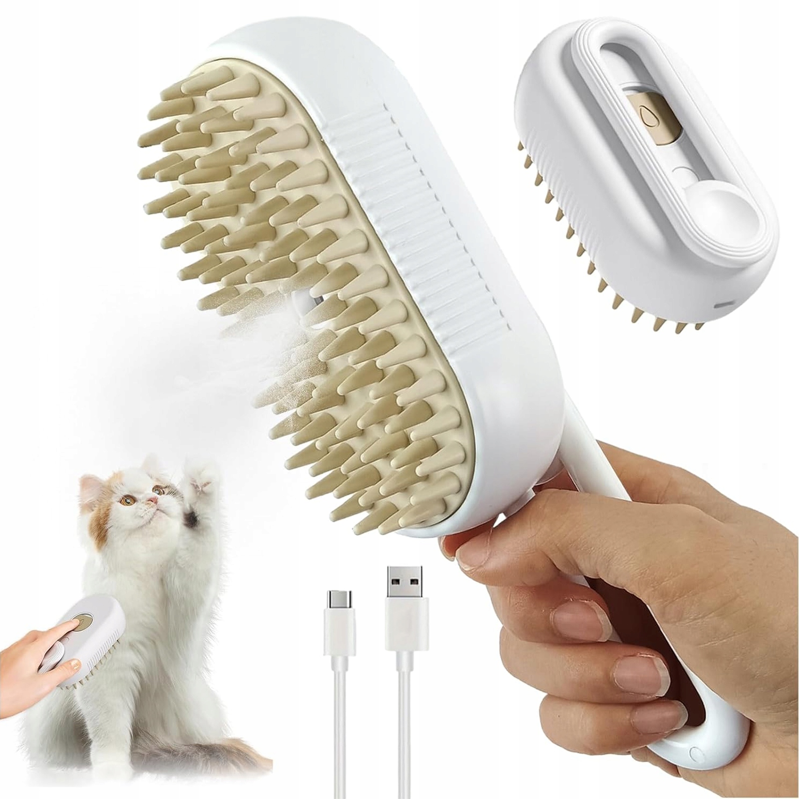 Levně Elektrický Parní Kartáč Pro Psy – Odstraňování Chlupů, Masáž A Péče