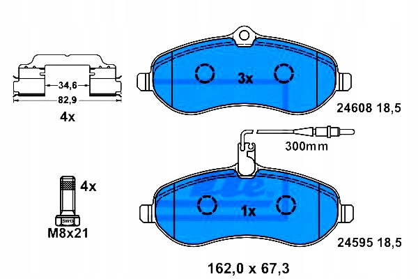 Ate Brzdové Destičky Citroen Přední Jumpy 1,6-2,0 Hdi 07 Asistent řidiče #28