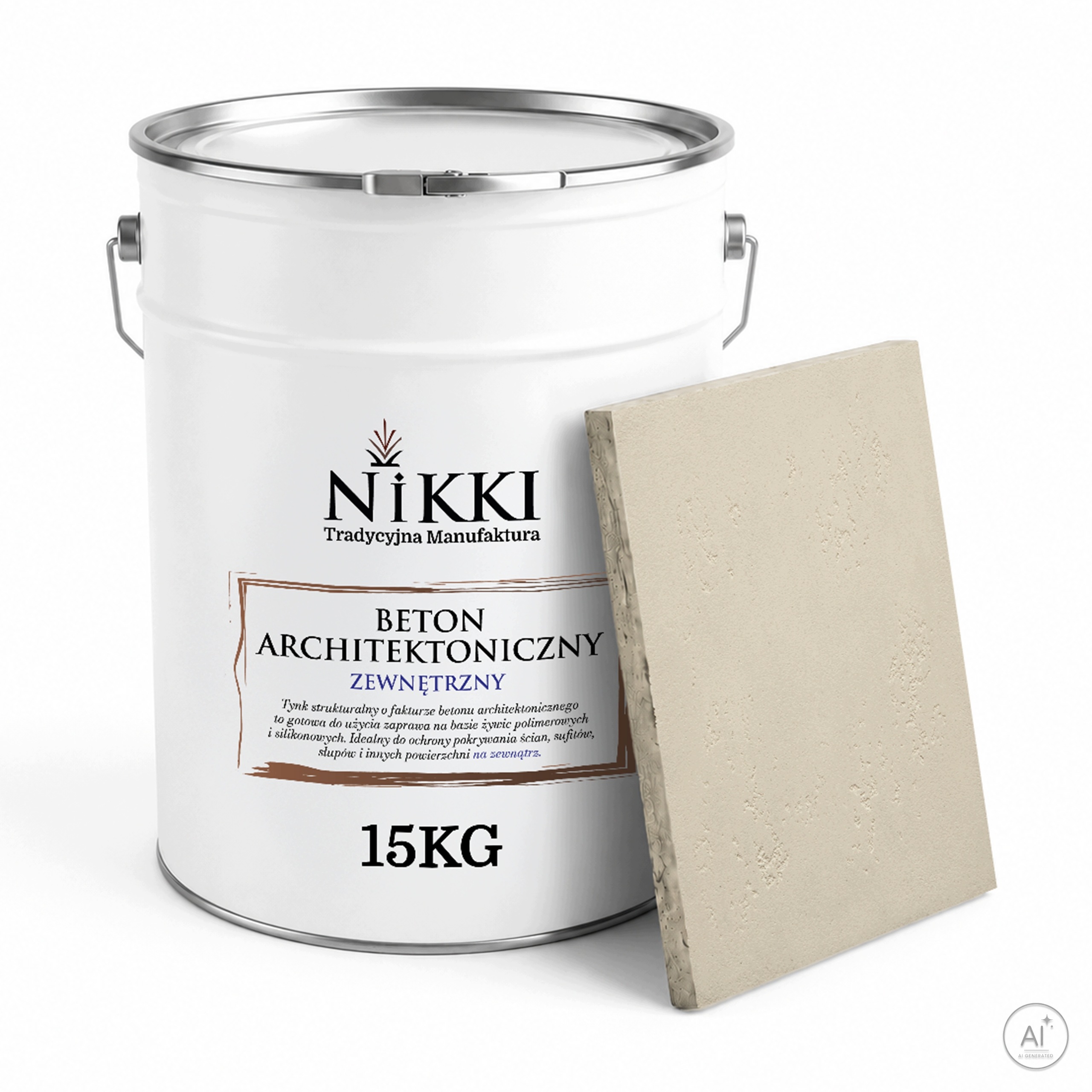 Fasádní omítka s texturou architektonického Betonu, 15kg, světle béžová