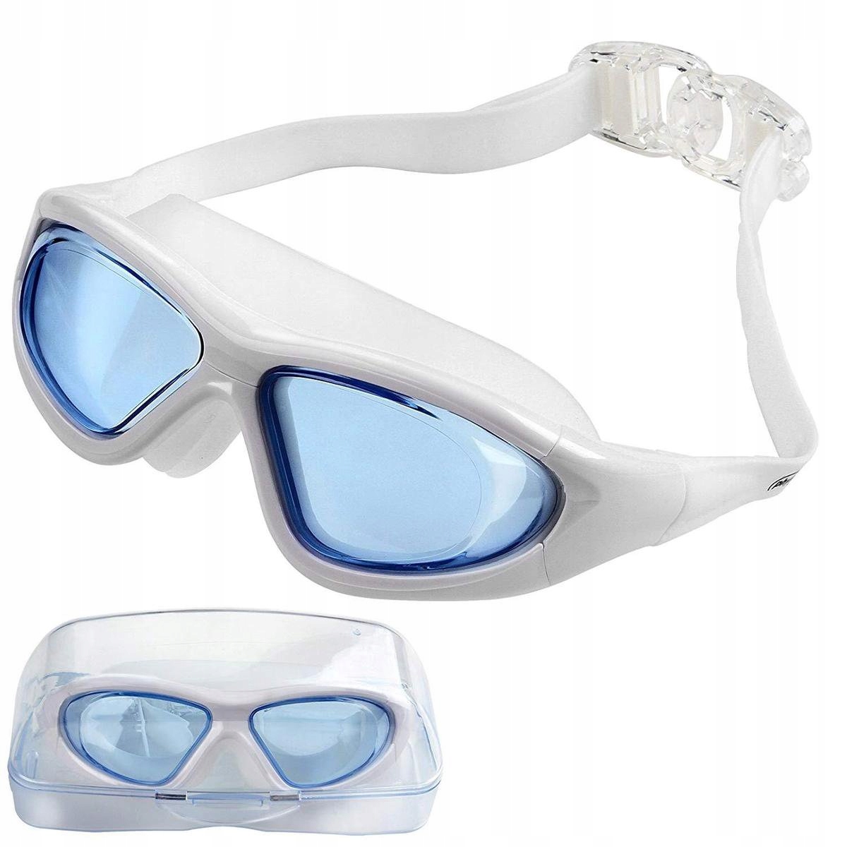 Okulary pływackie filtr Uv białe