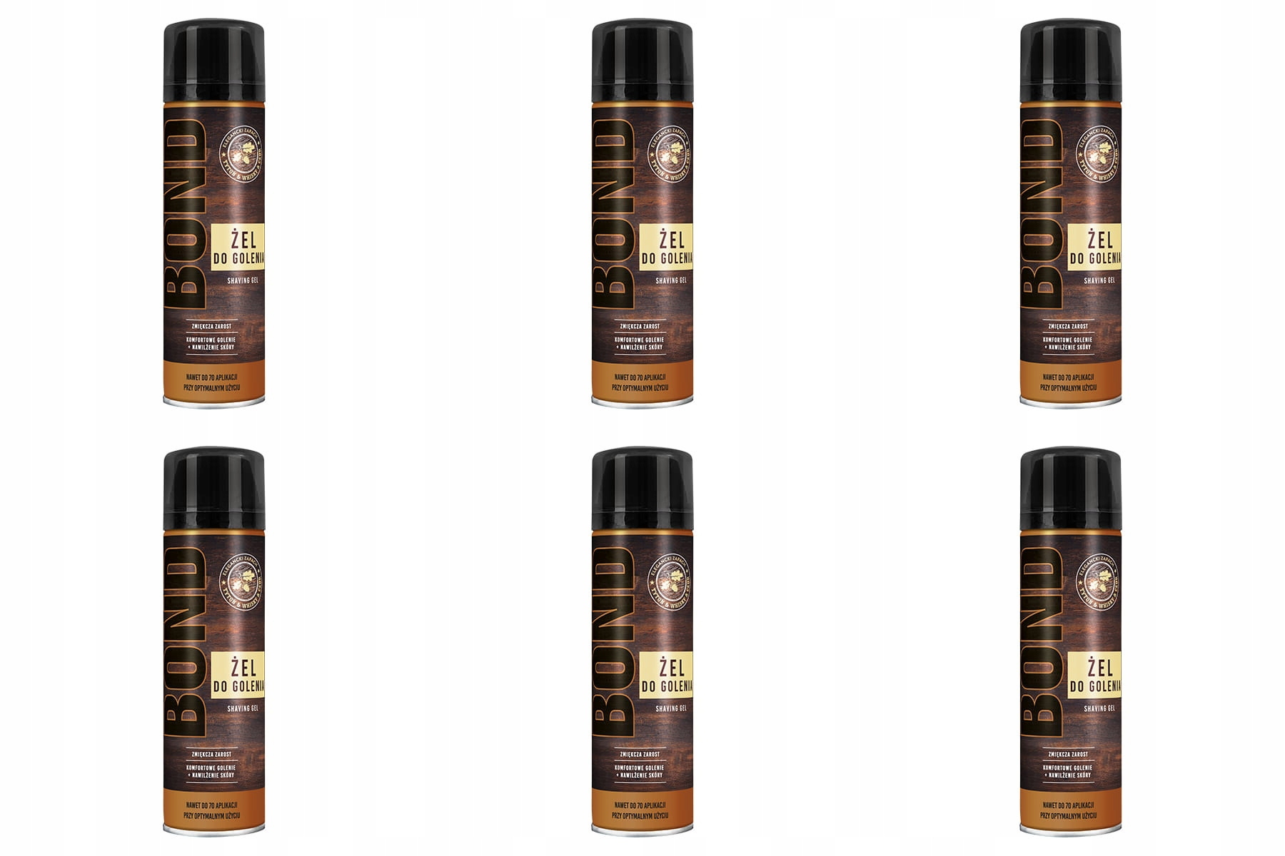 Bond Whisky 200 ml gel na holení 6 Ks