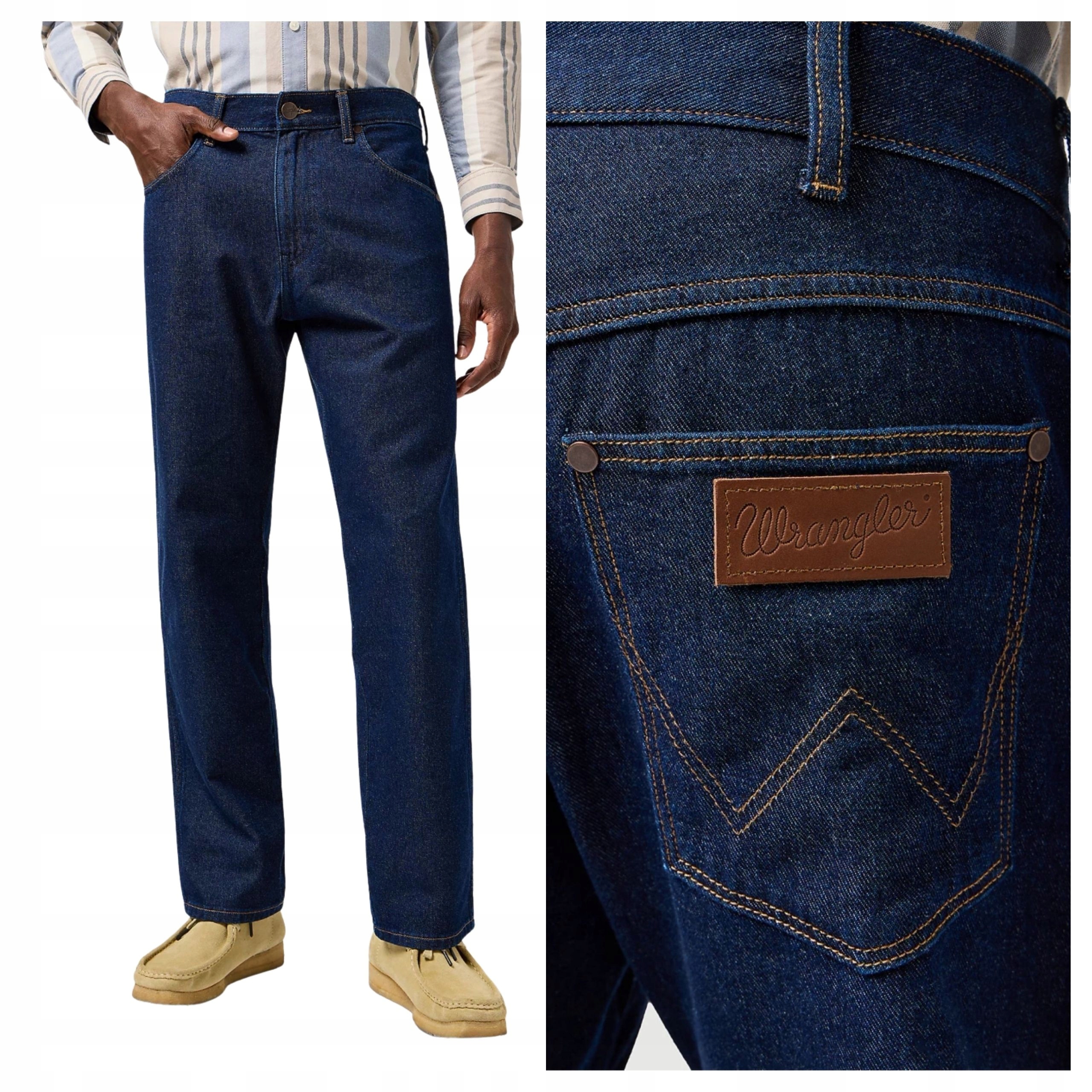 Pánské kalhoty Wrangler Frontier Regular Fit Jeansy Rinsed Night W31 L32