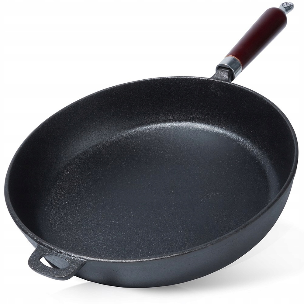 Litinová Pánev Indukční Plynová Těžká Pevná Kuchyňská Linka 30 CM
