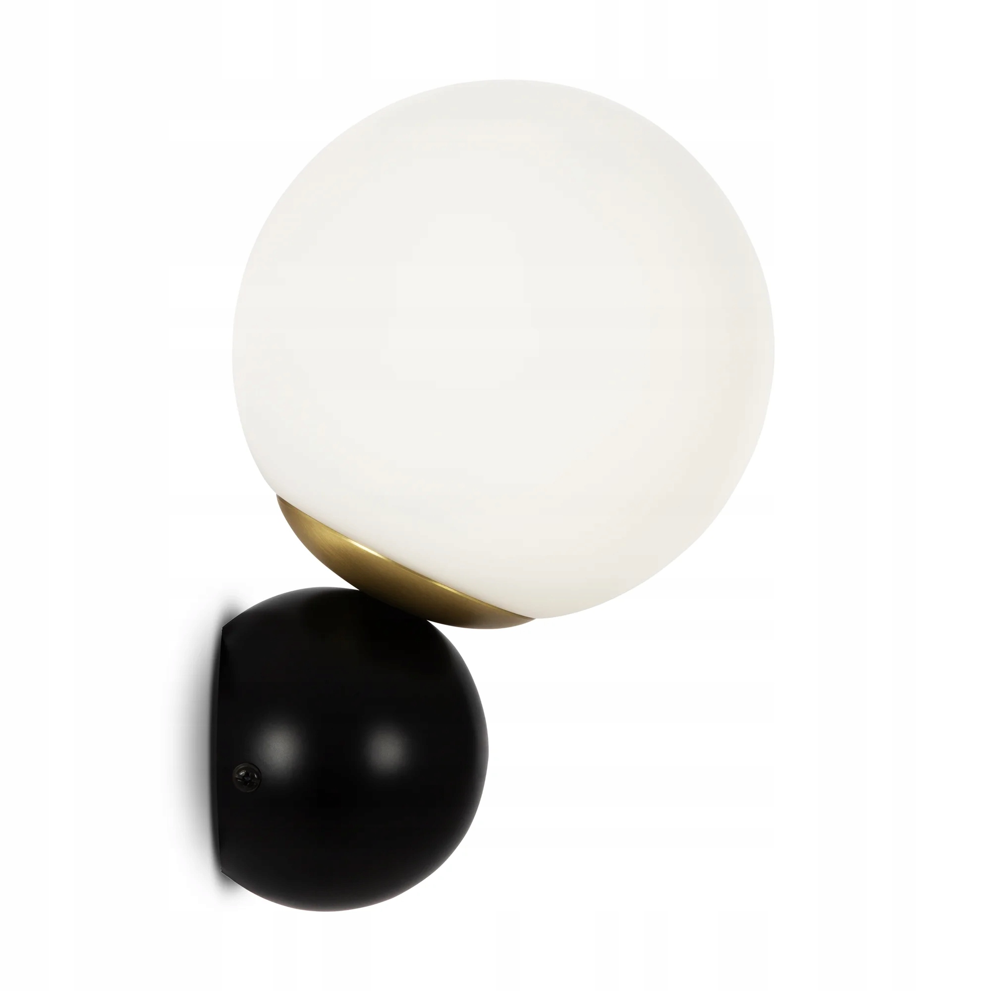 Nástenná lampa nástenná čierna sklenená biela guľa moderná Maytoni