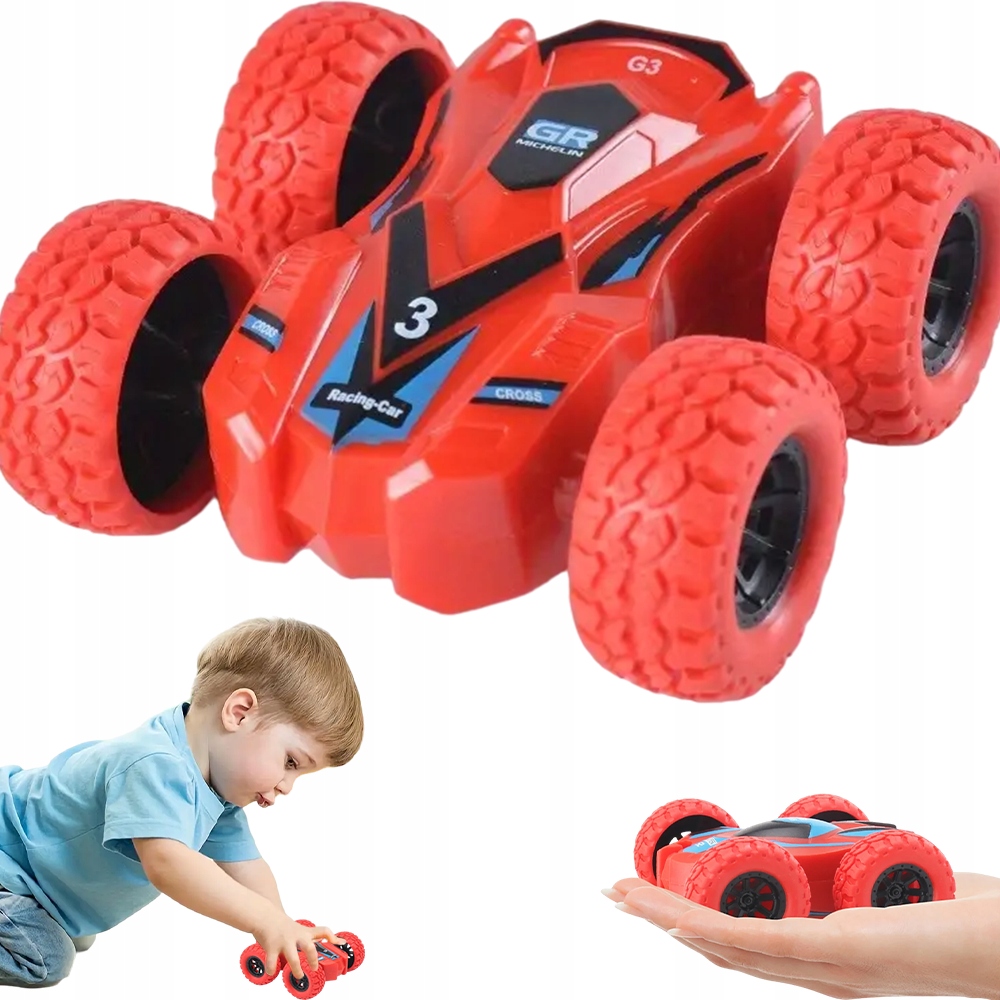 SAMOCHÓD TERENOWY MINI AUTO DLA DZIECI AKROBATA autko ZESTAW RESORAKÓW 3x Długość 9 cm