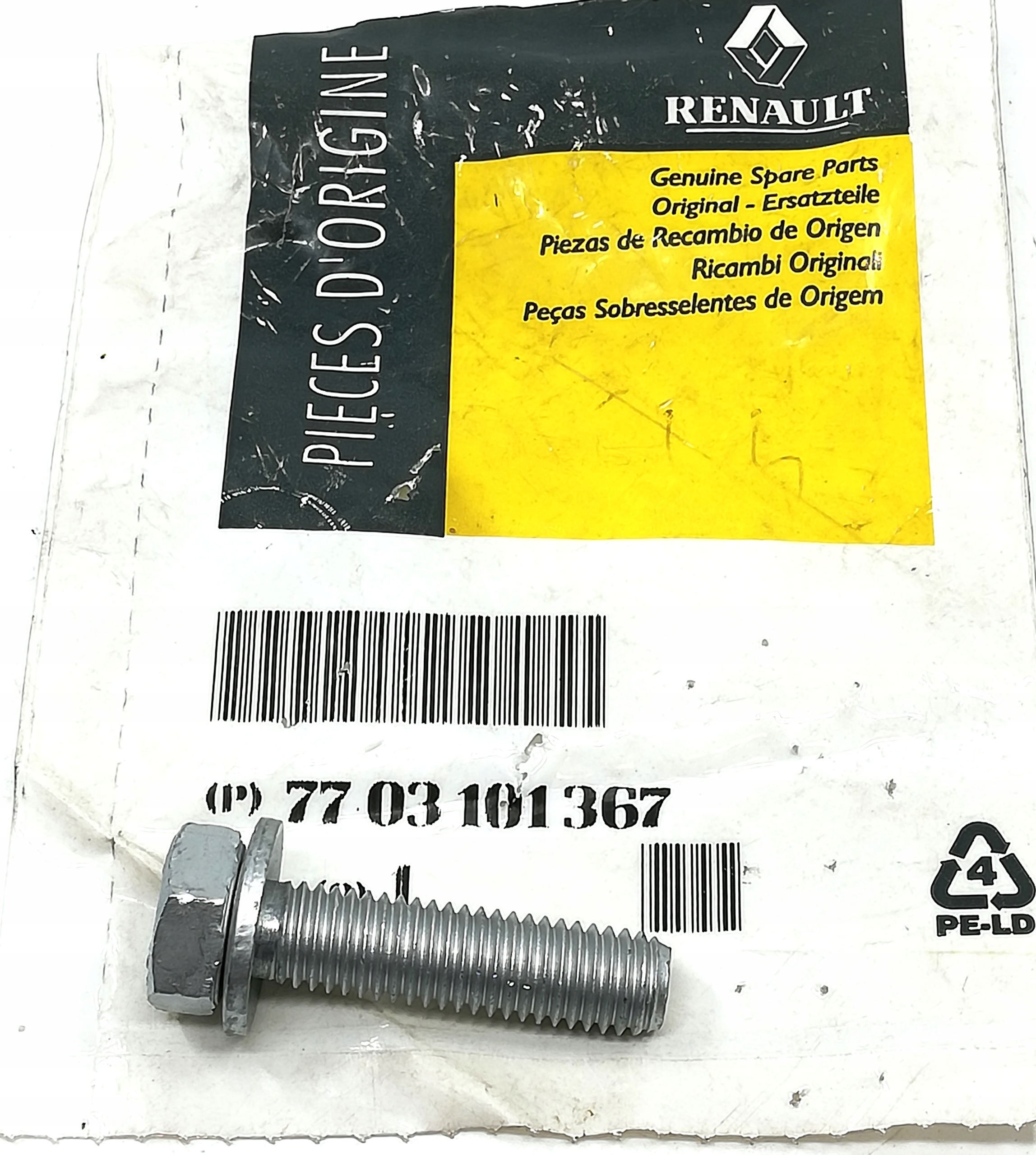 ŚRUBa M10x1.5x40 RENAULT 7703101367 OE!