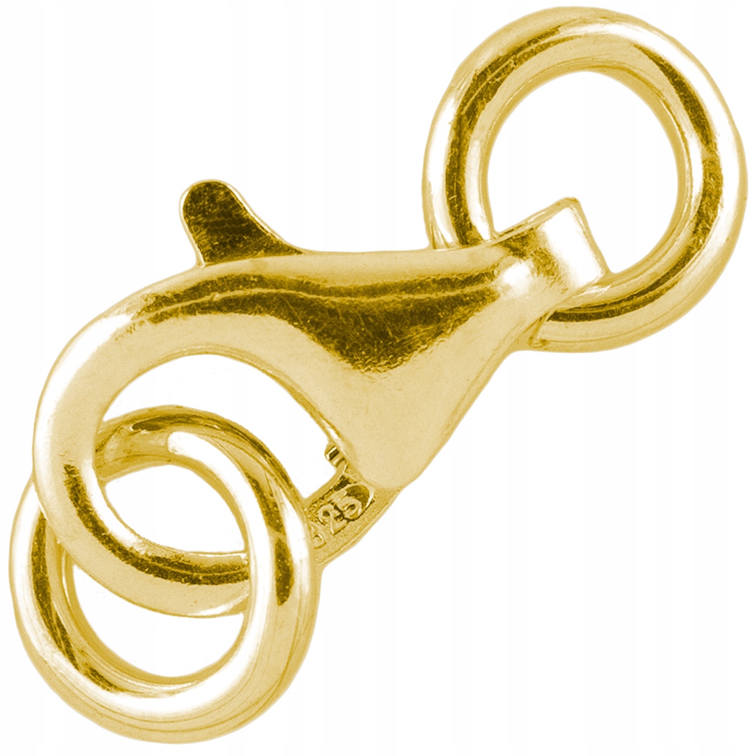 

Versil zapięcie złocone 8mm karabińczyk Srebro 925